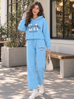 Conjunto Mujer 2 Piezas, Outfit Casual Deportivo con Sudadera y Pantalón de Pierna Ancha en internet