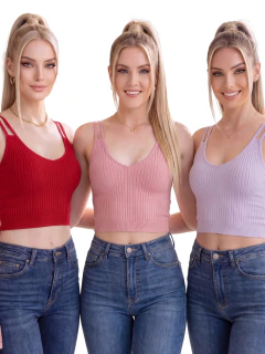 PACK DE 3 TOPS PARA MUJER -CASUSAL Y COMODO - MALABIS