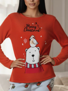 Imagen de Set Pijama Mujer Navideña Polar Fleece Sudadera y Pants