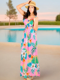 Vestido Largo de Mujer Stretch de Estampados Primaverales
