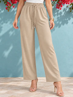 Pantalón Palazzo para Mujer, Tiro Alto y Pierna Ancha, Cómodo y Casual Chic
