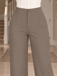 Imagen de Pantalón Elegante de Tiro Alto para Mujer, Pierna Ancha, Casual Chic, Cómodo y Versátil