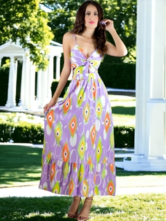 VESTIDO DE MUJER LARGO CON ESTAMPADOS - MALABIS