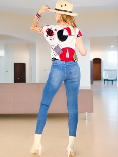 Blusa de Mujer manga corta estampada