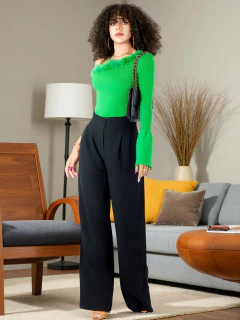 Blusa Mujer Elegante Una Manga Fiesta Oficina Estilo - tienda en línea