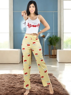 SET DE PIJAMA DE MUJER A JUEGO PANTALON Y BLUSA ESTAMPADO - MALABIS