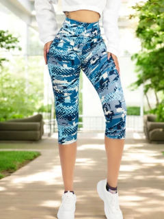 Set 2 Capris de Mujer Stretch de Diseños Estampados Legging corto en internet