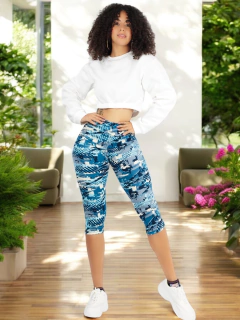 Imagen de Set 2 Capris de Mujer Stretch de Diseños Estampados Legging corto
