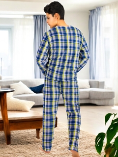 Pijama De Hombre Afelpada de Pantalón y Sudadera Tela Polar Fleece Suave y Ligera - MALABIS