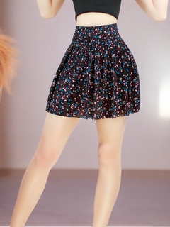FALDA SHORT DE MUJER CASUAL DE ESTAMPADO FLORAL