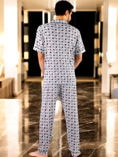 Pijama de Hombre de 2 Piezas en conjunto de Pantalón y Camisa en internet