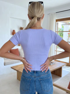 Blusa Casual, Manga Corta y Ajuste Entallado, Básica y Elegante para Mujer - tienda en línea
