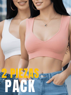 Pack de 2 Top Mujer Deportivo & Casual Brasier Deportivo con Soporte - Yoga, Gym & Running - tienda en línea