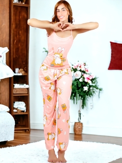 SET PIJAMA DE MUJER DE PANTALON Y BLUSA ESTAMPADO - MALABIS