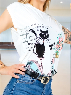 Blusa de Mujer manga corta estampada