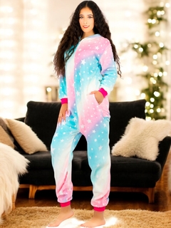 Pijama Mameluco Adultos Y Niño Tela Polar Fleece de Invierno Pijamas Familiares - tienda en línea