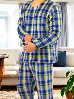 Pijama De Hombre Afelpada de Pantalón y Sudadera Tela Polar Fleece Suave y Ligera - tienda en línea