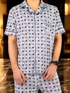 Pijama de Hombre de 2 Piezas en conjunto de Pantalón y Camisa - tienda en línea