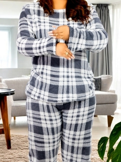 Pijama Afelpada para Mujer Polar Pantalón Sudadera Tallas Extras - comprar en línea