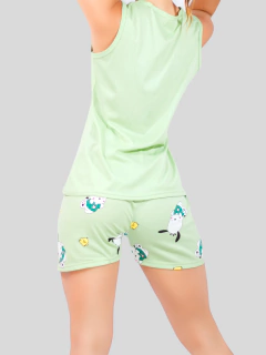 SET PIJAMA DE MUJER DE SHORT Y BLUSA ESTAMPADO - comprar en línea