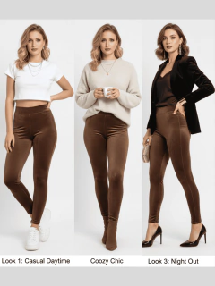 Legging Mujer Cintura Alta Aterciopelado Ideal Para Cualquier Ocasión - comprar en línea