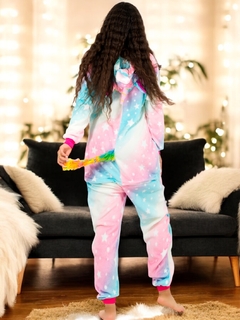 Pijama Mameluco Adultos Y Niño Tela Polar Fleece de Invierno Pijamas Familiares - MALABIS
