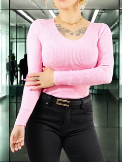 Sueter Cuello V De Mujer Sueteres De Punto Dama Sweaters en internet
