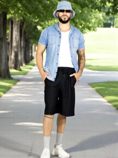 Short Hombre Casual Cintura Ajustable Detalles Texturizados Diseño Moderno - MALABIS