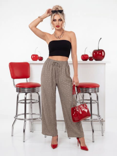 Pantalón Palazzo para Mujer | Pantalón Holgado de Cintura Elástica con Jareta en internet