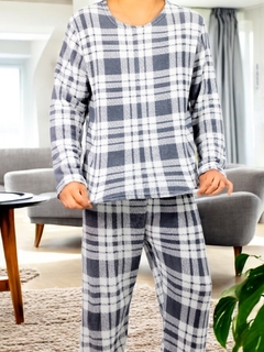 Pijama De Hombre Afelpada de Pantalón y Sudadera Tela Polar Fleece Suave y Ligera - tienda en línea