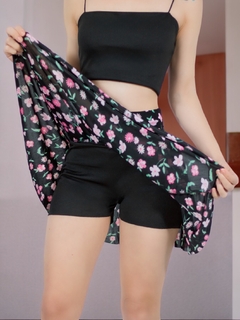 FALDA SHORT DE MUJER CASUAL DE ESTAMPADO FLORAL - tienda en línea