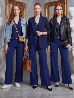 Conjunto de Mujer 2 Piezas | Pantalón Palazzo y Blusa sin Mangas de Punto Stretch | Set Elegante Casual para Dama - tienda en línea