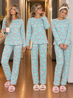 Pijama Navideña para Mujer Polar Fleece | Suave, Ligera y Cómoda | Unitalla S-L - tienda en línea