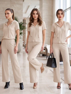 Conjunto 2 Piezas, Sudadera con Capucha y Pantalón Acanalado, Casual Chic para Mujer en internet
