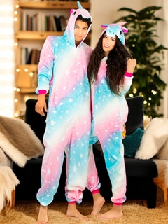 Imagen de Pijama Mameluco Adultos Y Niño Tela Polar Fleece de Invierno Pijamas Familiares