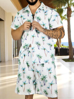 Conjunto Hombre Verano Camisa y Short a Juego Alberca Playa y Calor - MALABIS