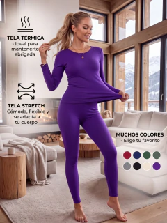 Conjunto Térmico Mujer Pijamas Blusa Y Leggins Piyama Pijama - MALABIS