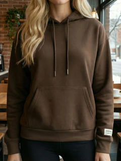 Sudadera Hoodie para Mujer con Capucha y Bolsa Frontal | Tela Stretch Suave y Cómoda | Casual para Diario - MALABIS