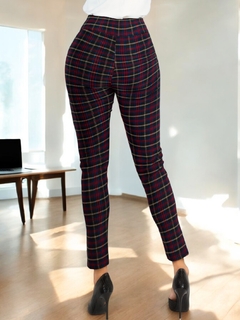Leggings Elegantes Jegging Mujer a Cuadros Stretch Looks Formal y Casual Mayón y Mallones