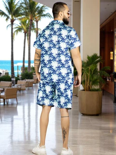 Conjunto Hombre Verano Camisa y Short a Juego Alberca Playa y Calor - comprar en línea