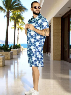 Conjunto Hombre Verano Camisa y Short a Juego Alberca Playa y Calor