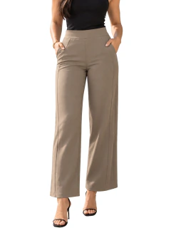 Imagen de Pantalón de Tiro Alto para Mujer, Pierna Ancha y Corte Elegante, Casual Chic