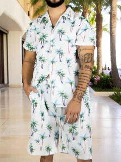 Conjunto Hombre Verano Camisa y Short a Juego Alberca Playa y Calor - comprar en línea