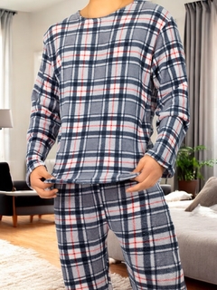 Pijama De Hombre Afelpada de Pantalón y Sudadera Tela Polar Fleece Suave y Ligera - comprar en línea