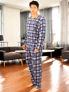 Pijama De Hombre Afelpada de Pantalón y Sudadera Tela Polar Fleece Suave y Ligera - MALABIS