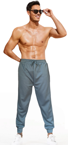 Pack de 2 Jogger Pants Hombre De Felpa Gym Pans Pantalones Cargo Bolsa