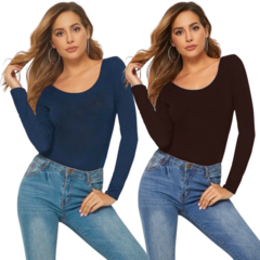 Set 2 Blusas Mujer Manga Larga Interior Térmico - comprar en línea
