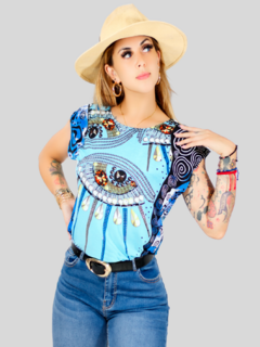 Blusa de Mujer manga corta estampada - tienda en línea