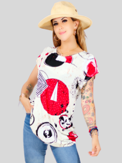 Blusa de Mujer manga corta estampada - tienda en línea