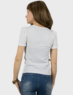 Blusas Mujer Stretch Casual Blusa Negra Crop Top Cuello V - MALABIS